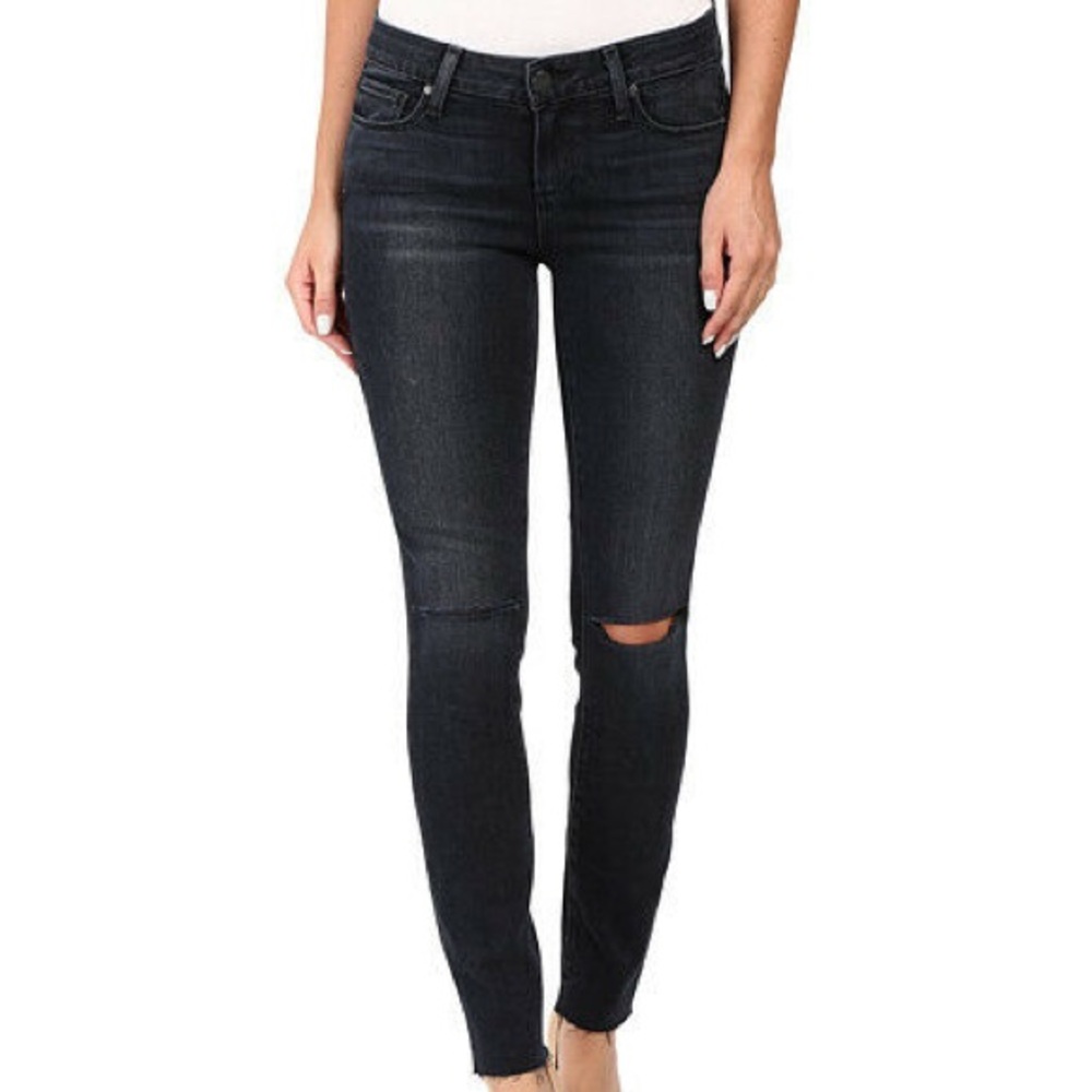 Paige Verdugo Ankle Jeans with Raw Hem